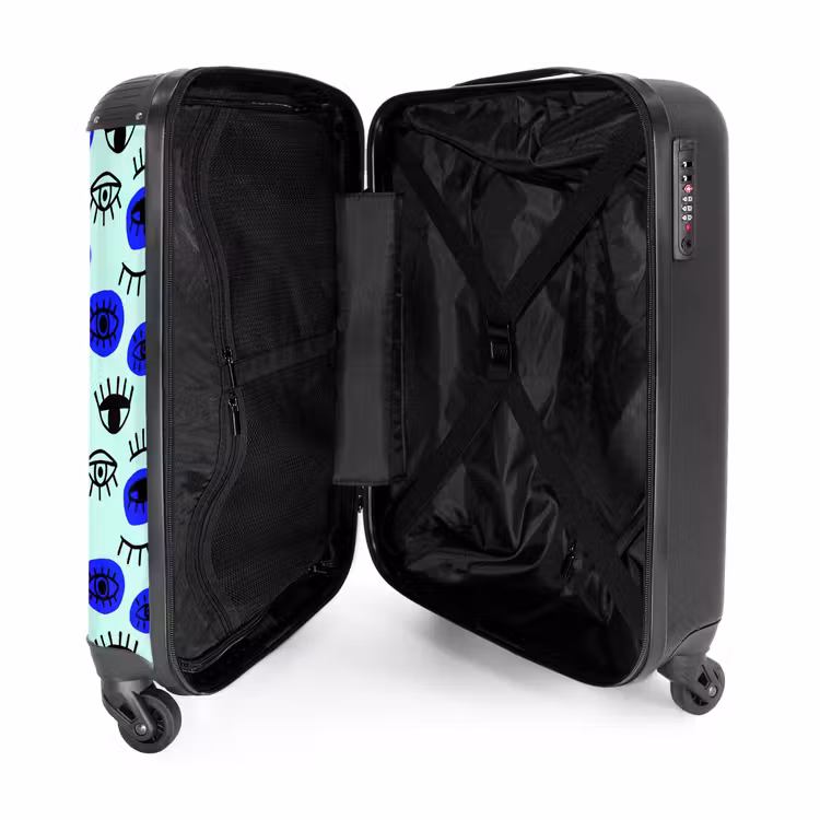 Valise - Motif de l'œil en bleu et noir — 4