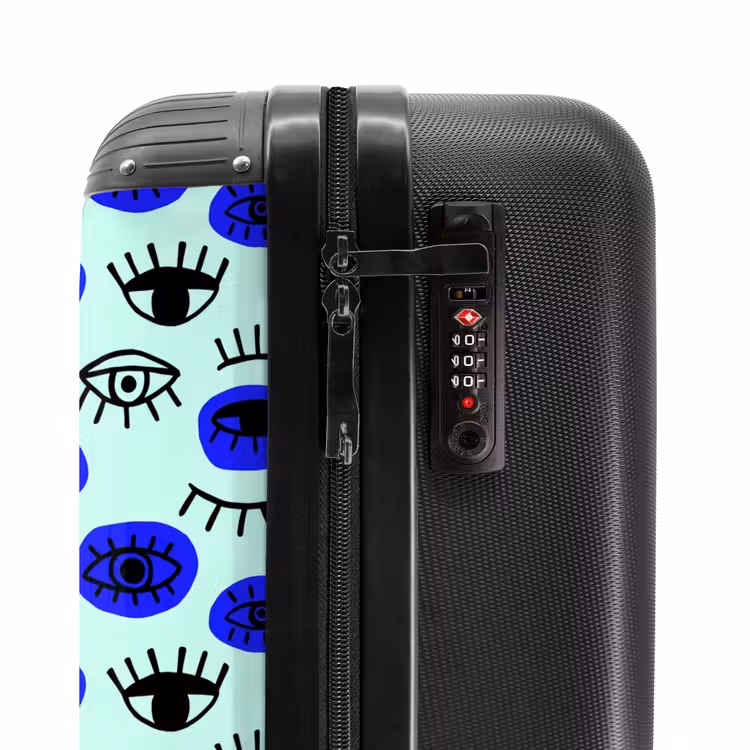 Valise - Motif de l'œil en bleu et noir — 5