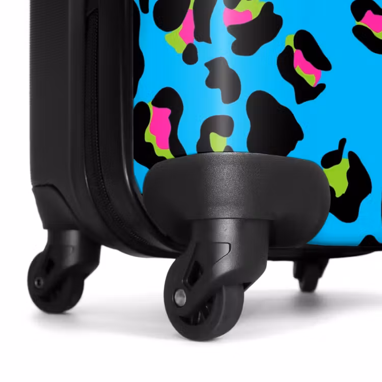 Valise - Motif de panthère en couleurs néon sur fond bleu — 6