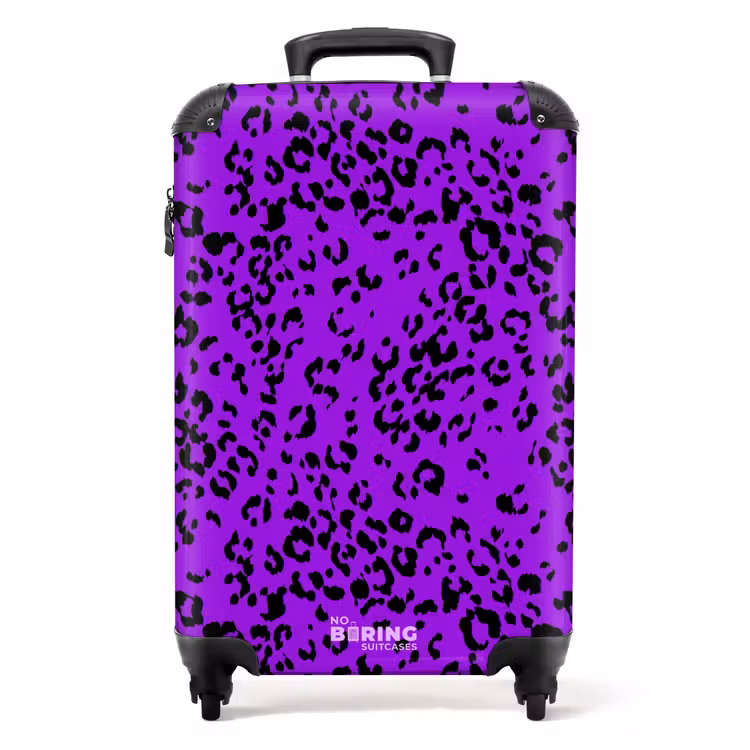 Valise - Motif de panthère en violet et noir — 1