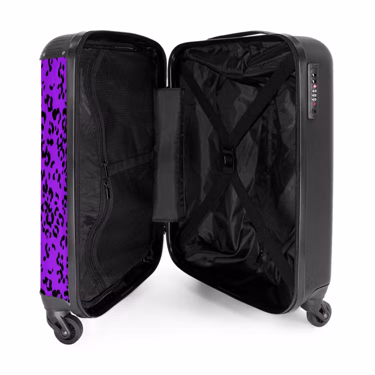 Valise - Motif de panthère en violet et noir — 4