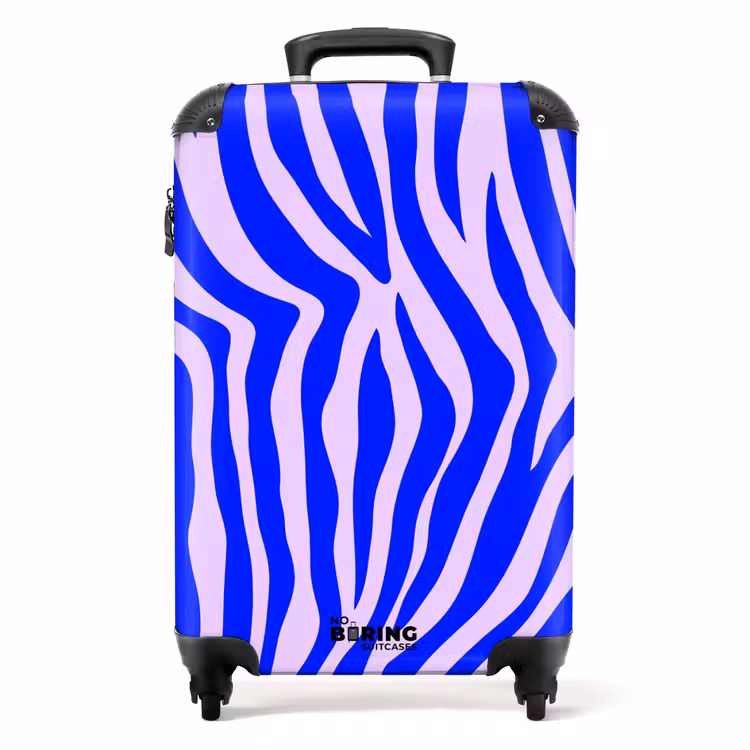 Valise - Motif zébré bleu et lilas — 1