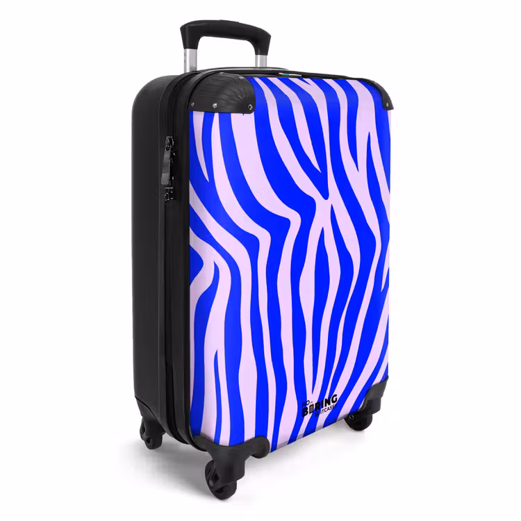 Valise - Motif zébré bleu et lilas — 2