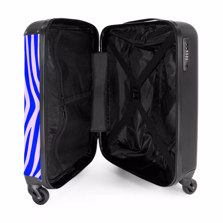 Valise - Motif zébré bleu et lilas — 4