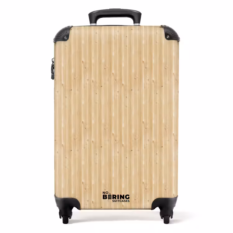 Valise - Pin clair avec lignes verticales — 1