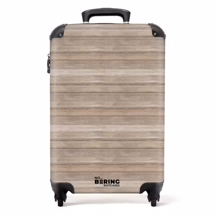 Valise - Planches de bois clair à veines horizontales — 1