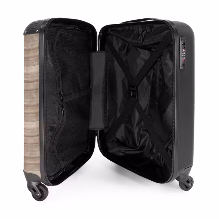 Valise - Planches de bois clair à veines horizontales — 4
