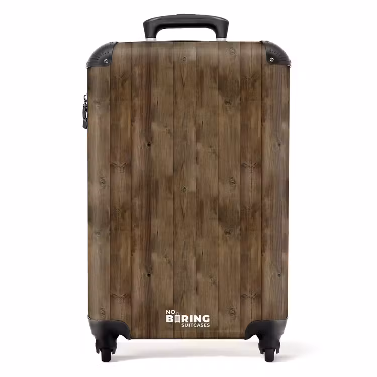 Valise - Planches verticales brunes avec structure en bois altérée par les intempéries — 1