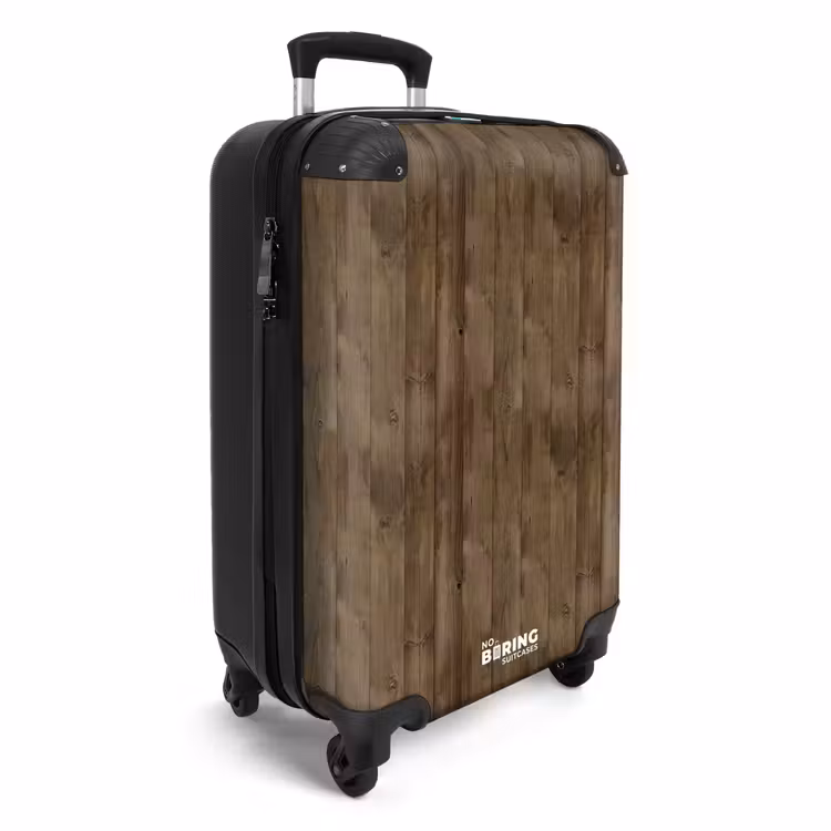 Valise - Planches verticales brunes avec structure en bois altérée par les intempéries — 2