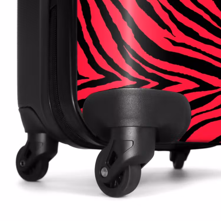 Valise - Rayures de zèbre en noir sur fond rose vif — 6