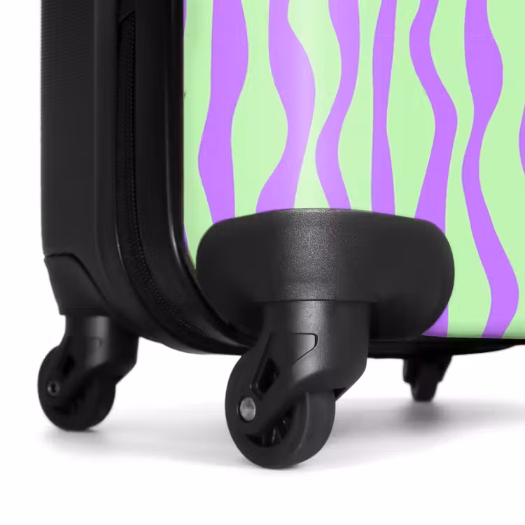 Valise - Rayures lilas sur fond vert menthe — 6