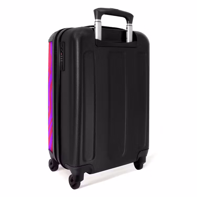 Valise - Rayures zébrées rouges et violettes avec une touche de modernité — 3