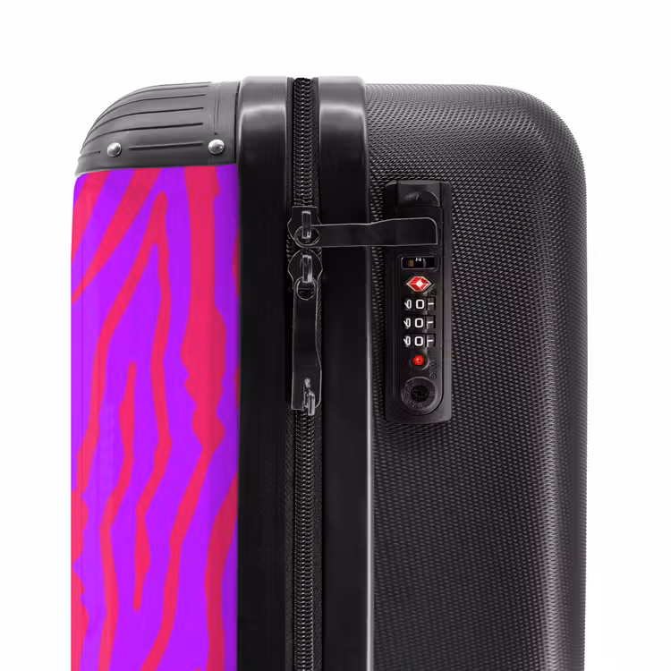 Valise - Rayures zébrées rouges et violettes avec une touche de modernité — 5