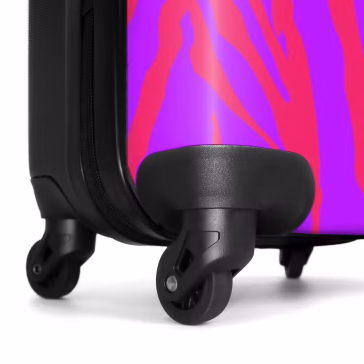 Valise - Rayures zébrées rouges et violettes avec une touche de modernité — 6