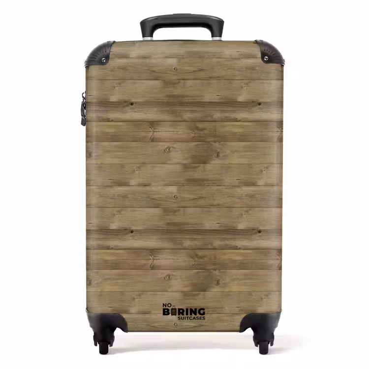Valise - Structure en bois vert olive avec imperfections naturelles — 1