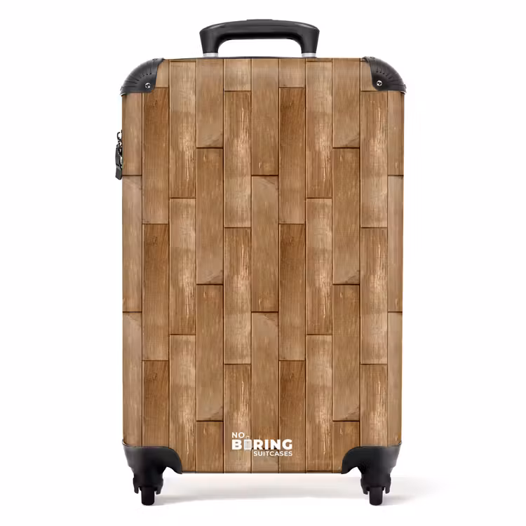 Valise - Texture des planches de bois brun clair — 1