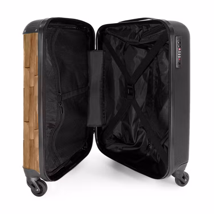 Valise - Texture des planches de bois brun clair — 4