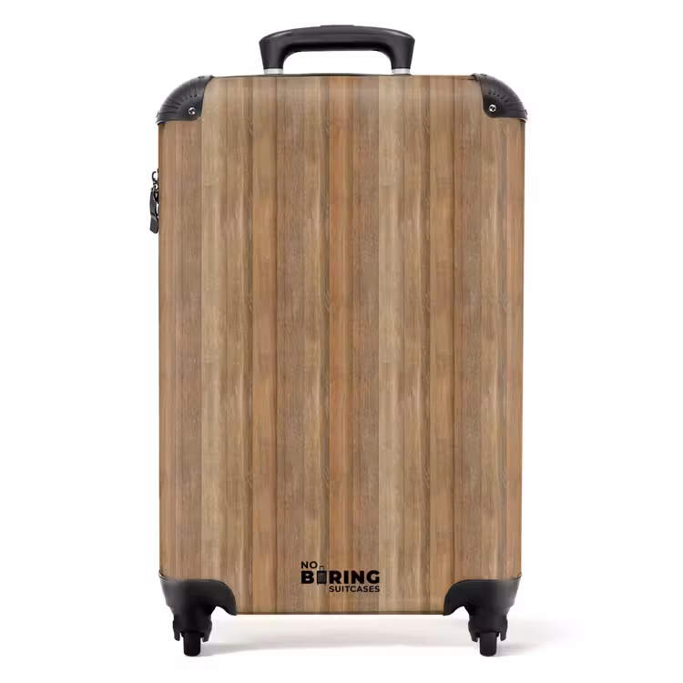 Valise - Tonalité bois chaud avec des planches verticales — 1
