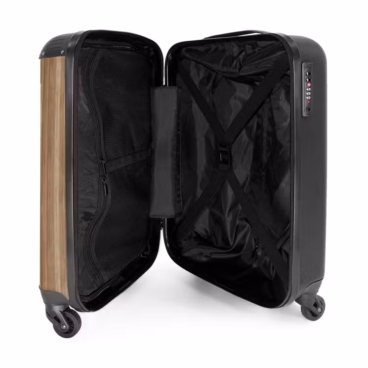 Valise - Tonalité bois chaud avec des planches verticales — 4