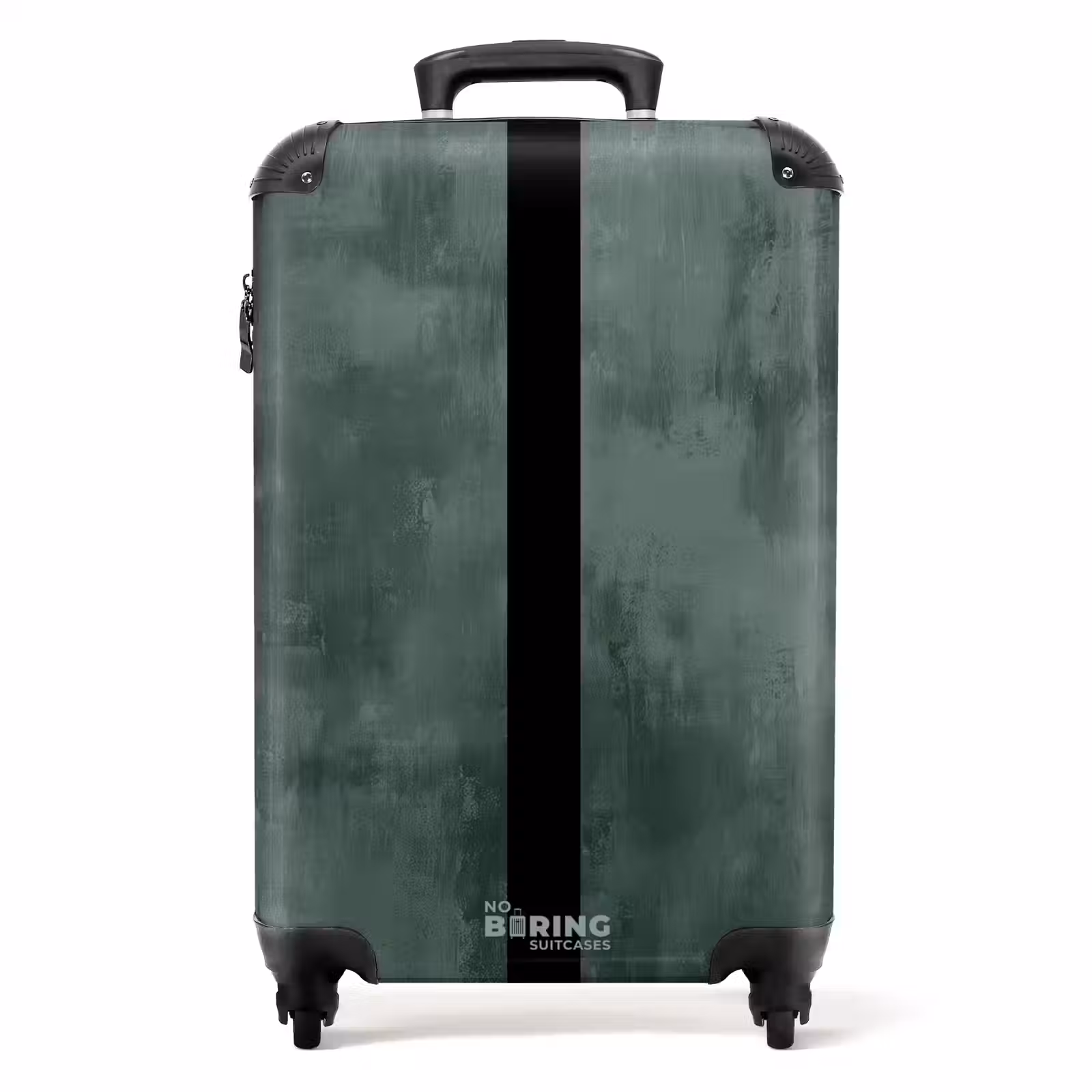 Valise - Aspect béton vert avec bande noire — 1