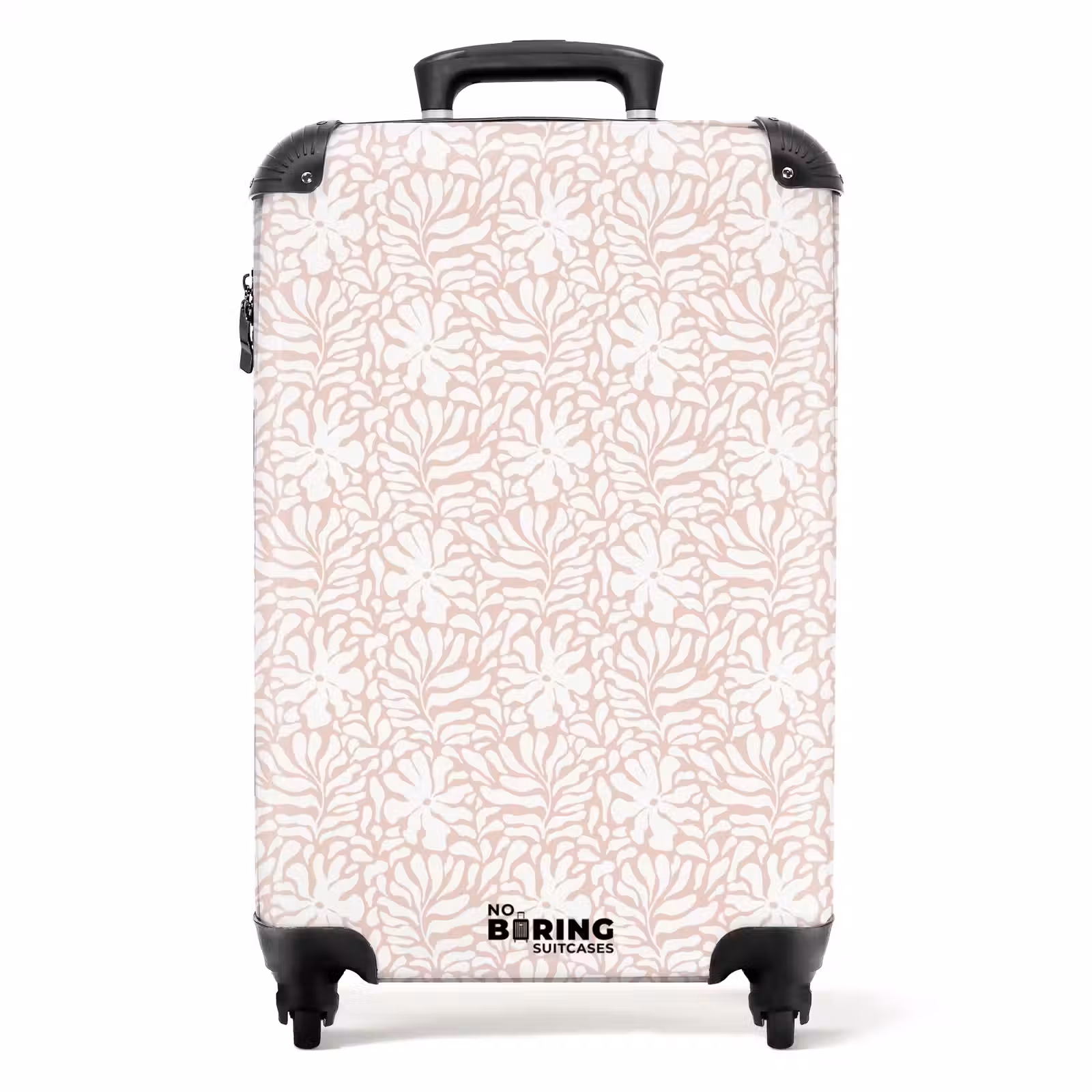 Valise - Fleurs et feuilles sur fond beige — 1