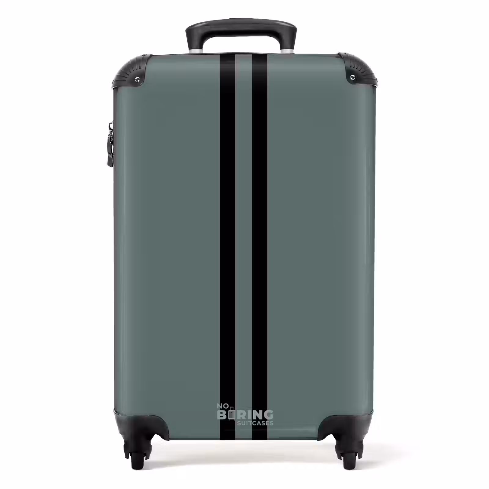 Valise - Fond vert avec double bande verticale noire — 1