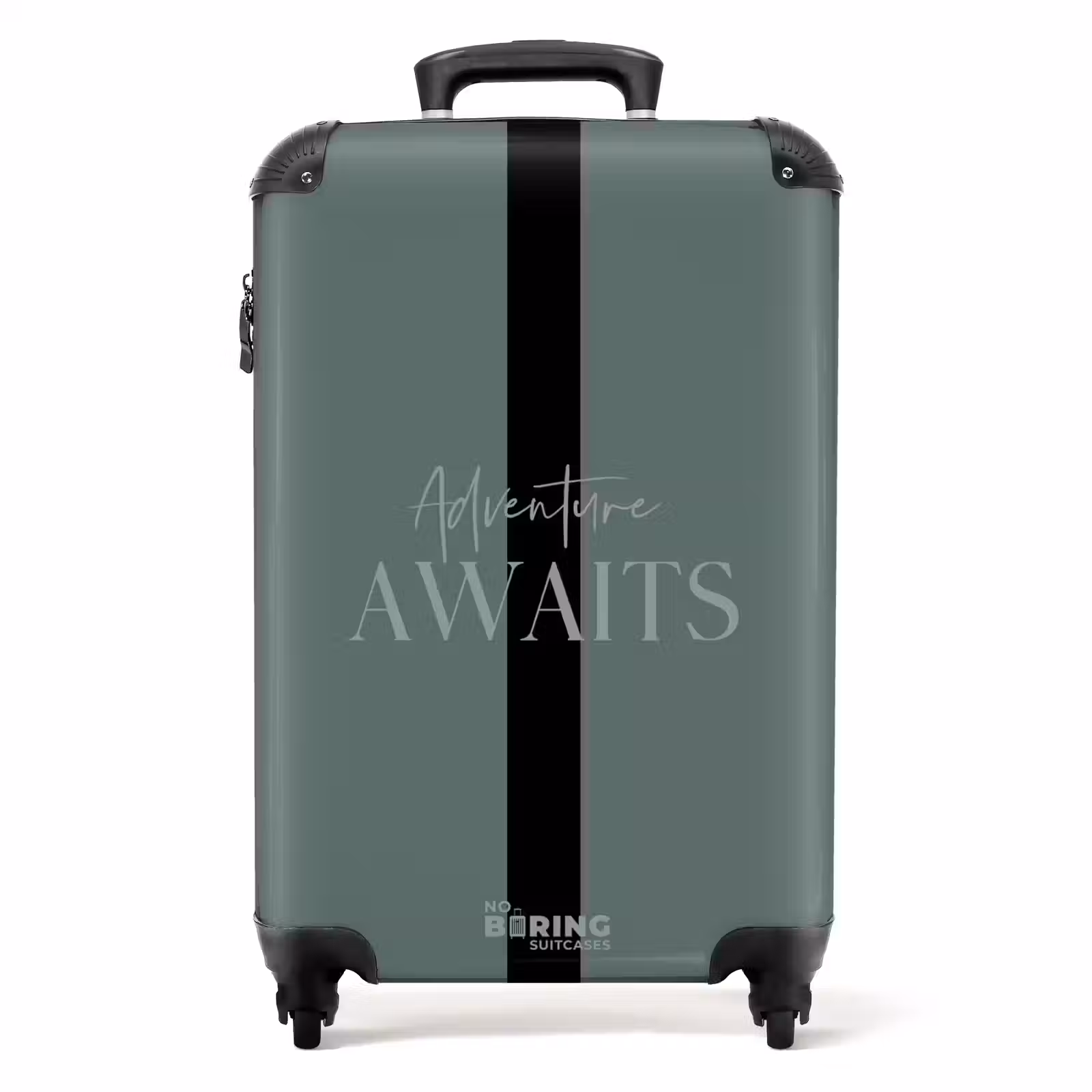 Valise - Fond vert avec texte Adventure Awaits — 1