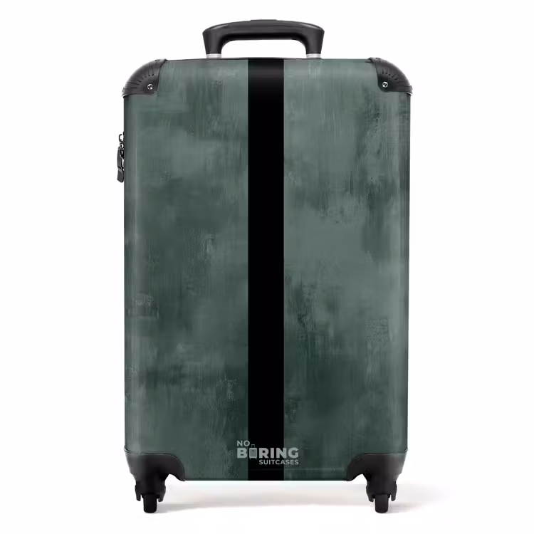 Valise - Aspect béton vert avec bande noire — 1