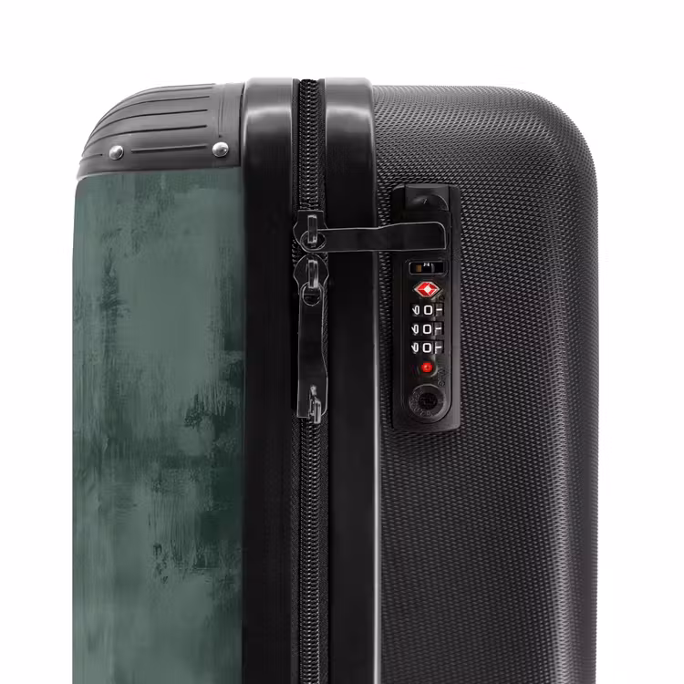 Valise - Aspect béton vert avec bande noire — 5