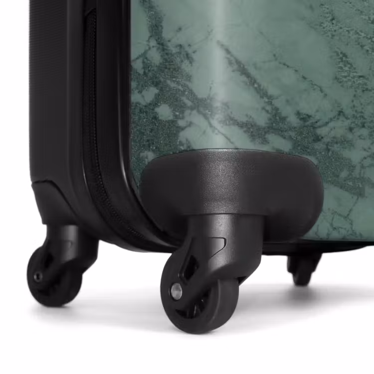 Valise - Aspect marbre vert avec bande verticale noire — 6