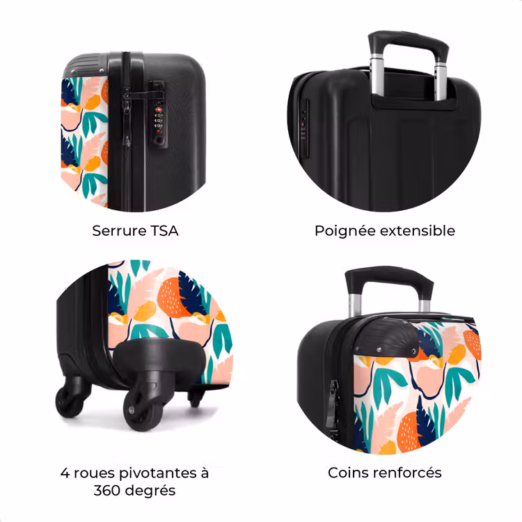 Valise - Feuilles abstraites aux couleurs variées — 7