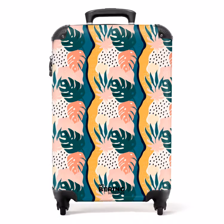 Valise - Feuilles de monstera de différentes couleurs — 1
