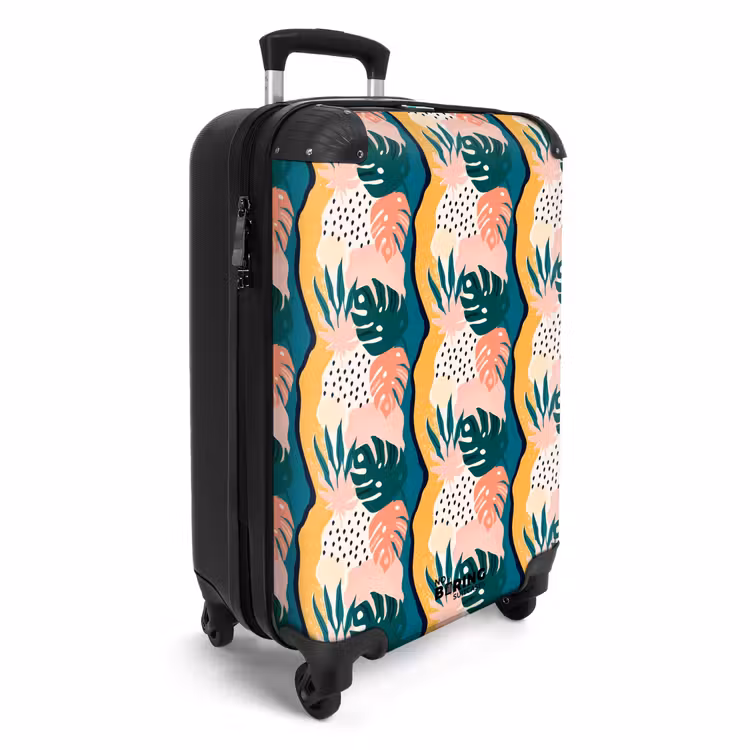 Valise - Feuilles de monstera de différentes couleurs — 2
