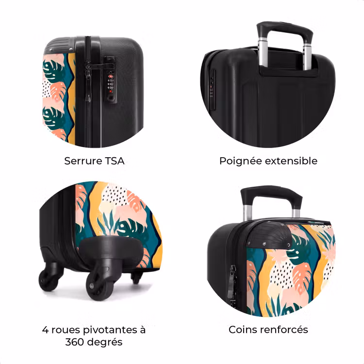 Valise - Feuilles de monstera de différentes couleurs — 7