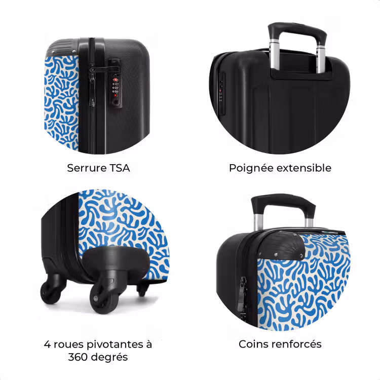 Valise - Feuilles sur fond beige — 7