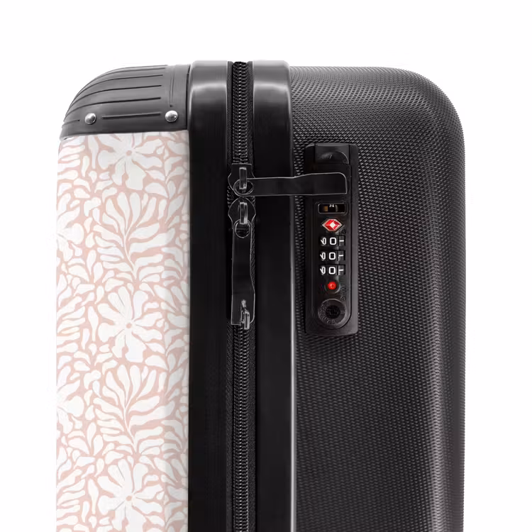 Valise - Fleurs et feuilles sur fond beige — 5