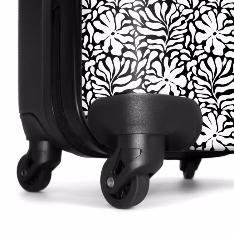 Valise - Fleurs et feuilles sur fond noir — 6