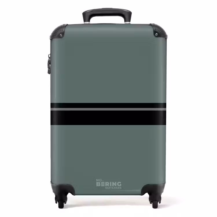 Valise - Fond vert avec double bande horizontale — 1