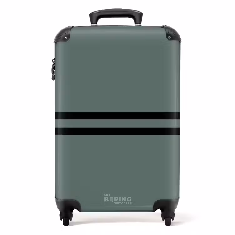 Valise - Fond vert avec double bande horizontale noire — 1