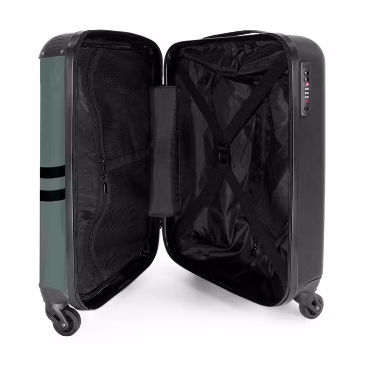 Valise - Fond vert avec double bande horizontale noire — 4