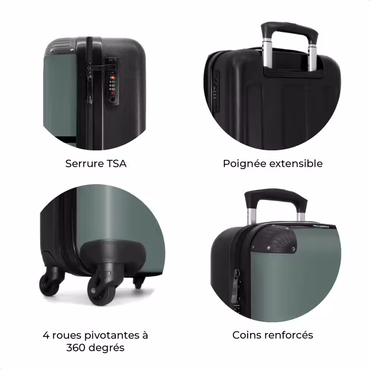 Valise - Fond vert avec double bande horizontale noire — 7