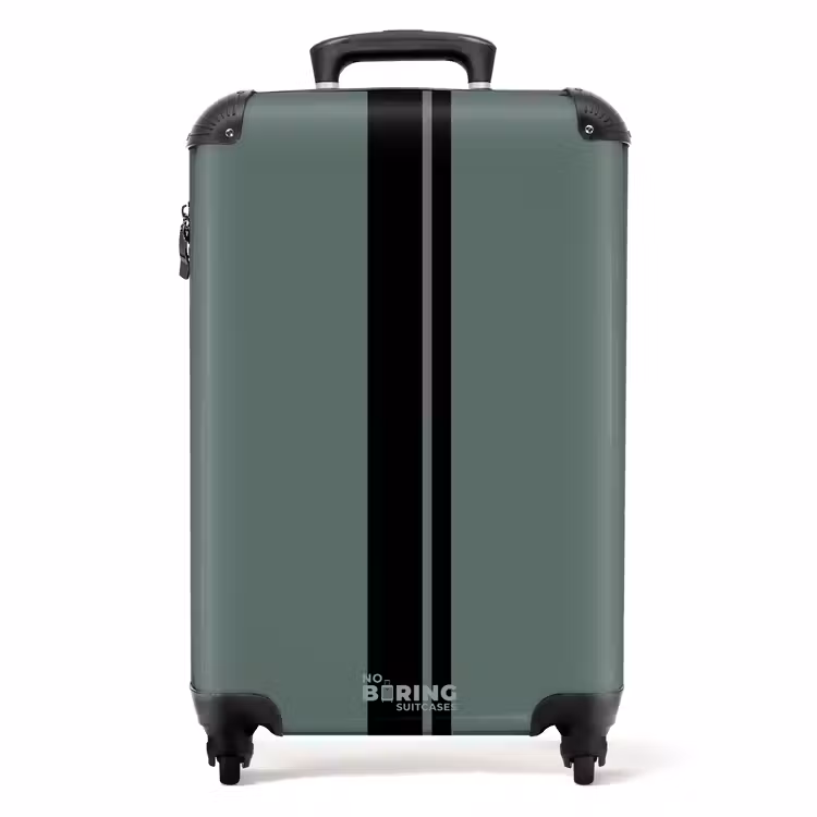 Valise - Fond vert avec double bande verticale — 1