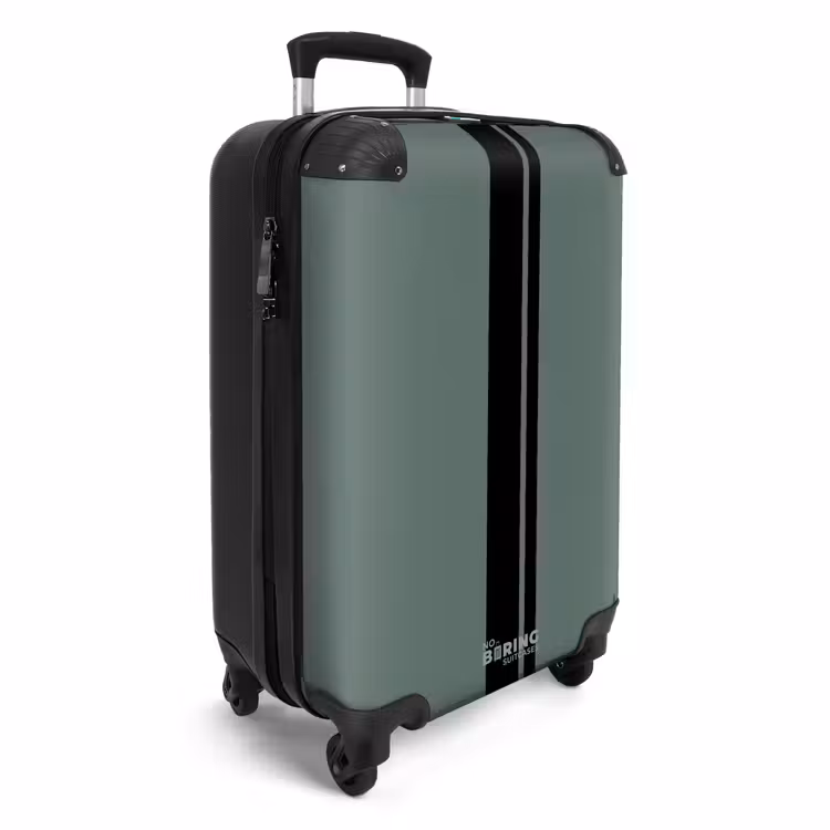 Valise - Fond vert avec double bande verticale — 2