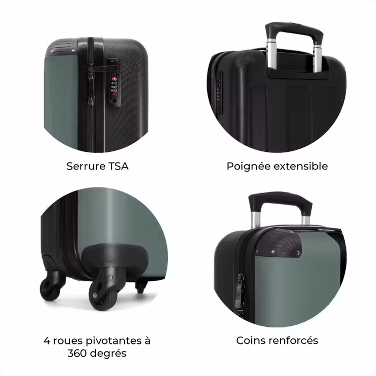 Valise - Fond vert avec texte Adventure Awaits — 7