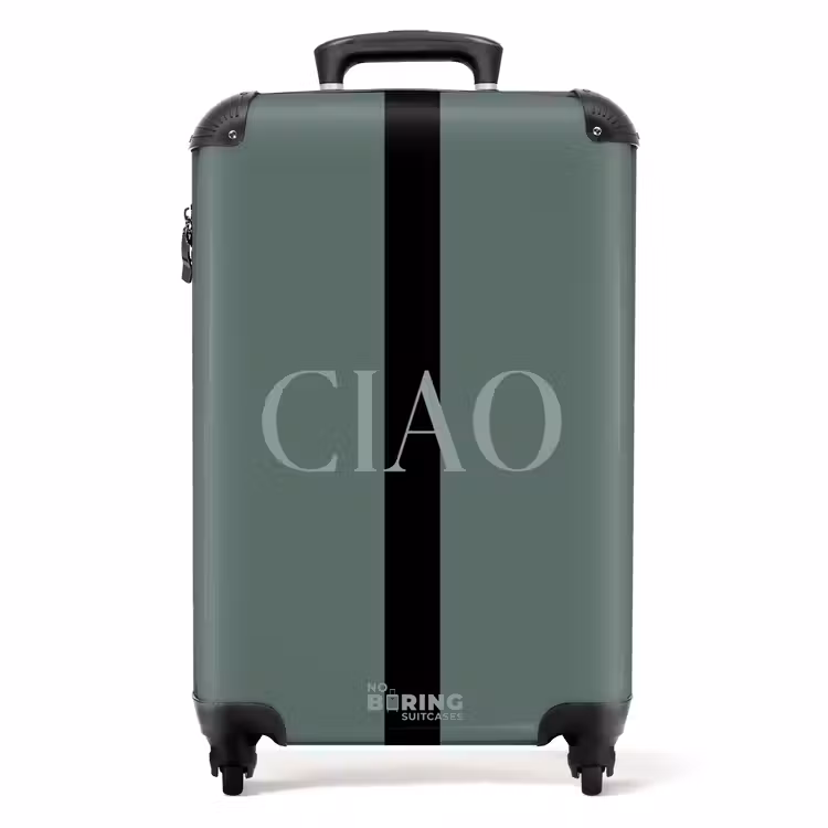 Valise - Fond vert avec texte CIAO — 1