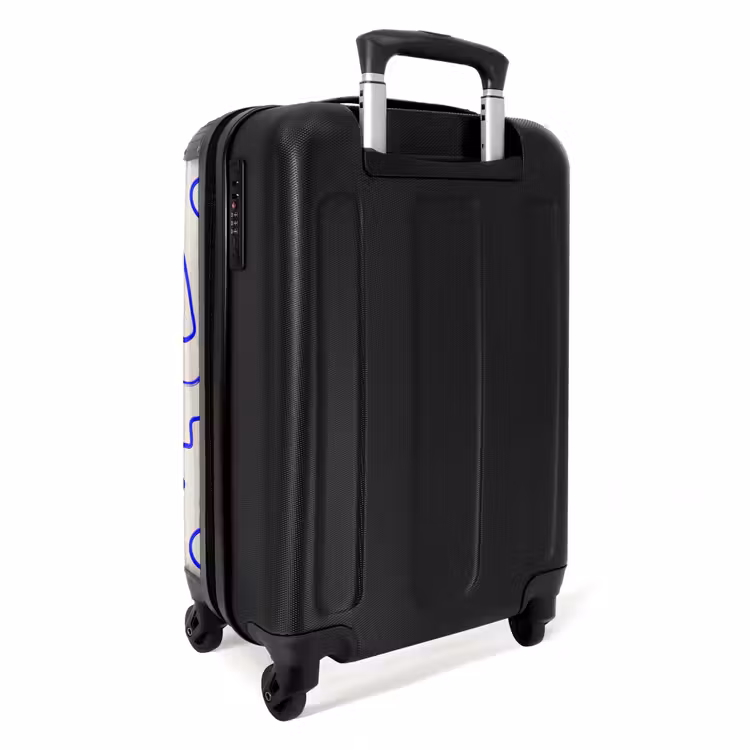 Valise - Formes abstraites bleues sur beige — 3