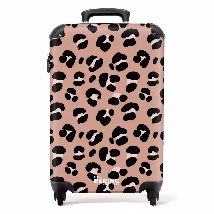 Valise - Imprimé panthère sur fond rose — 1