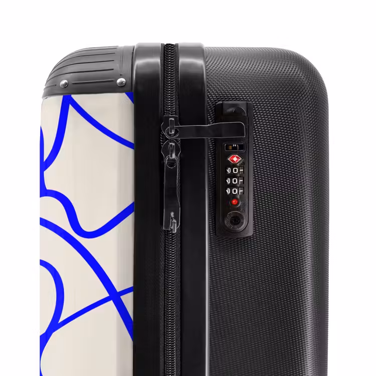 Valise - Lignes bleues sur fond beige — 5