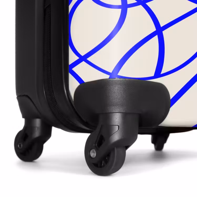 Valise - Lignes bleues sur fond beige — 6