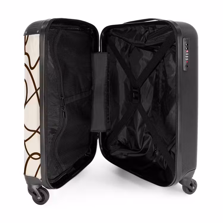 Valise - Lignes brunes sur fond beige — 4